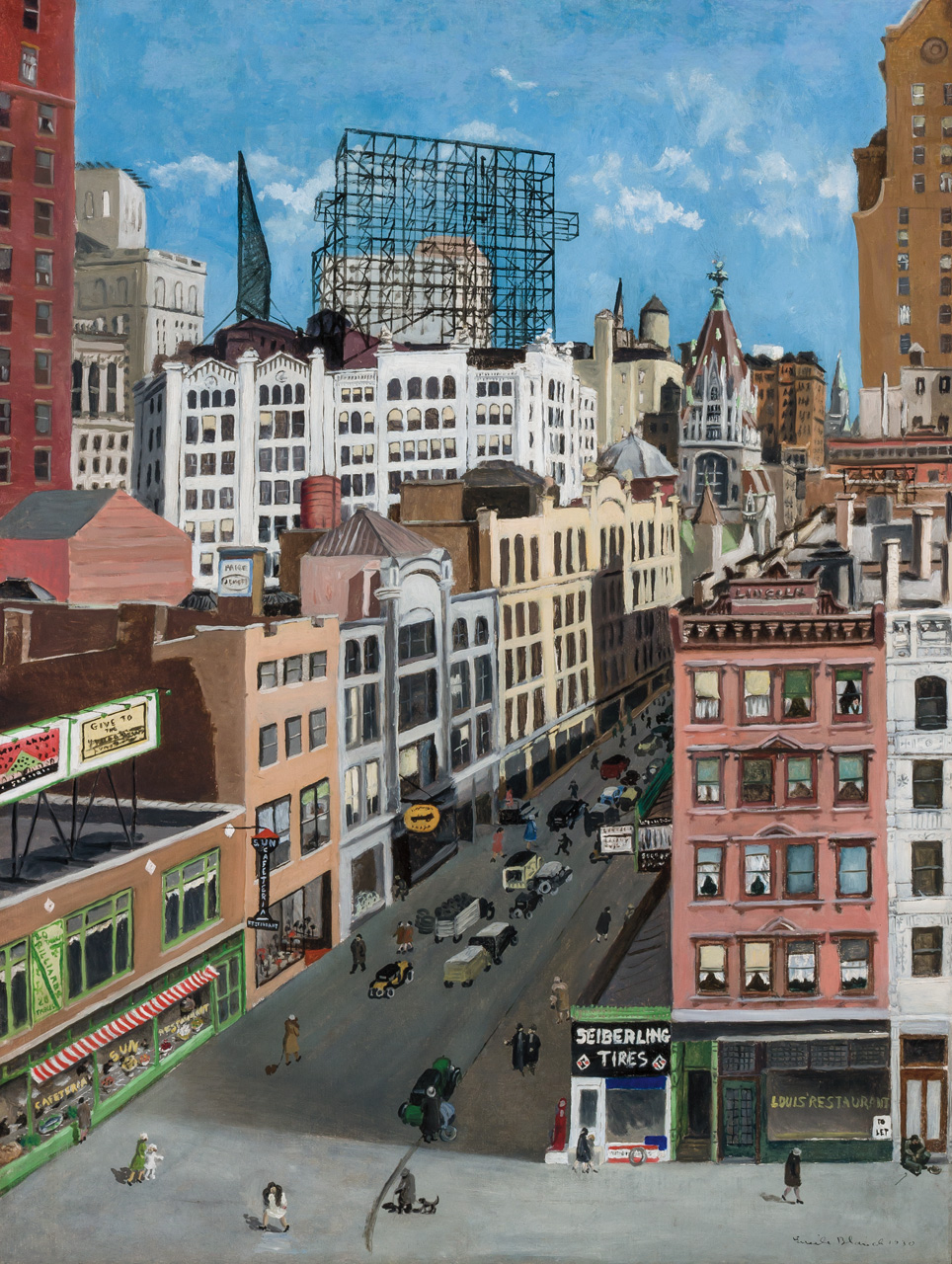 Appraisal: LUCILE BLANCH American - th Avenue and th Street oil