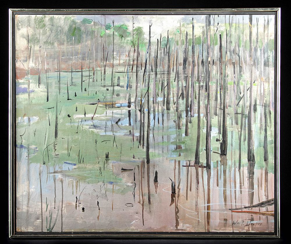 Appraisal: Exhibited W Draper Painting - Georgia Swamp s William Franklin