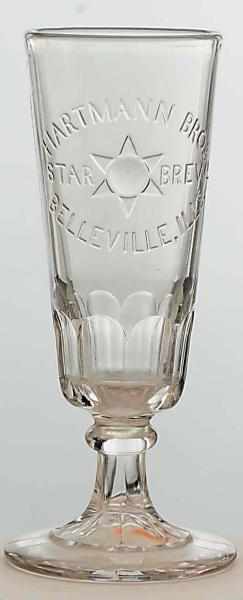 Appraisal: Hartmann Brewing Company Embossed Glass In wonderful condition with incredible