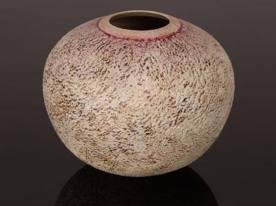 Appraisal: Philip Evans born spherical vessel with textured surface covered in