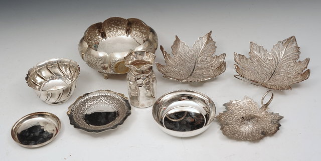 Appraisal: A SMALL COLLECTION OF WHITE METAL AND OTHER EASTERN BOWLS