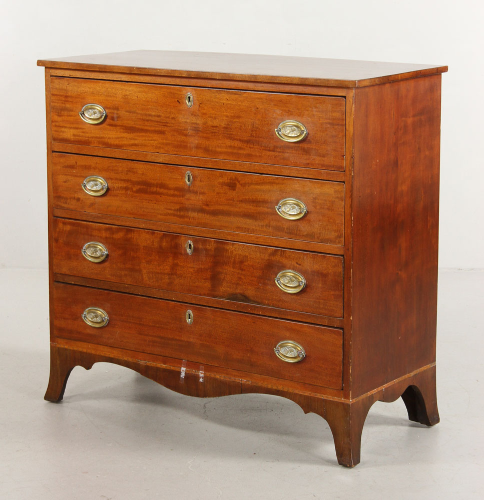 Appraisal: - Late th C Hepplewhite Cherry Chest Late th century