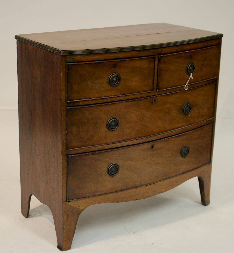 Appraisal: George III Mahogany Bowfront Chest of Drawers th C H