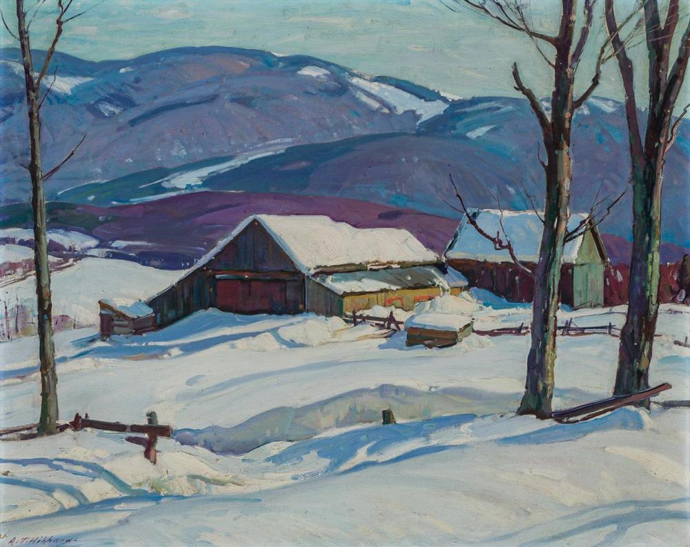 Appraisal: ALDRO THOMPSON HIBBARD American - New England Farm oil on