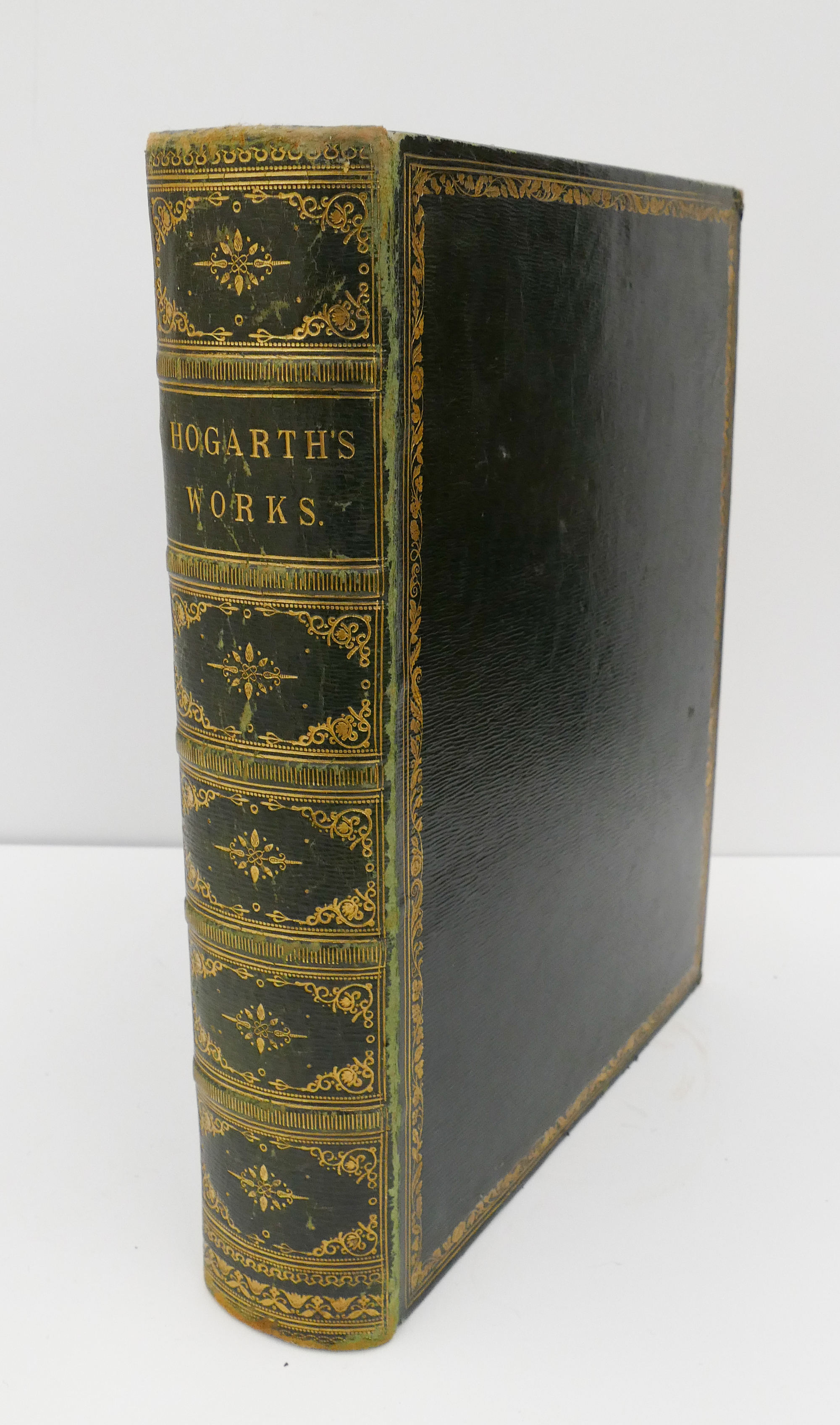 Appraisal: Antique Leather Bound William Hogarth's Works Book