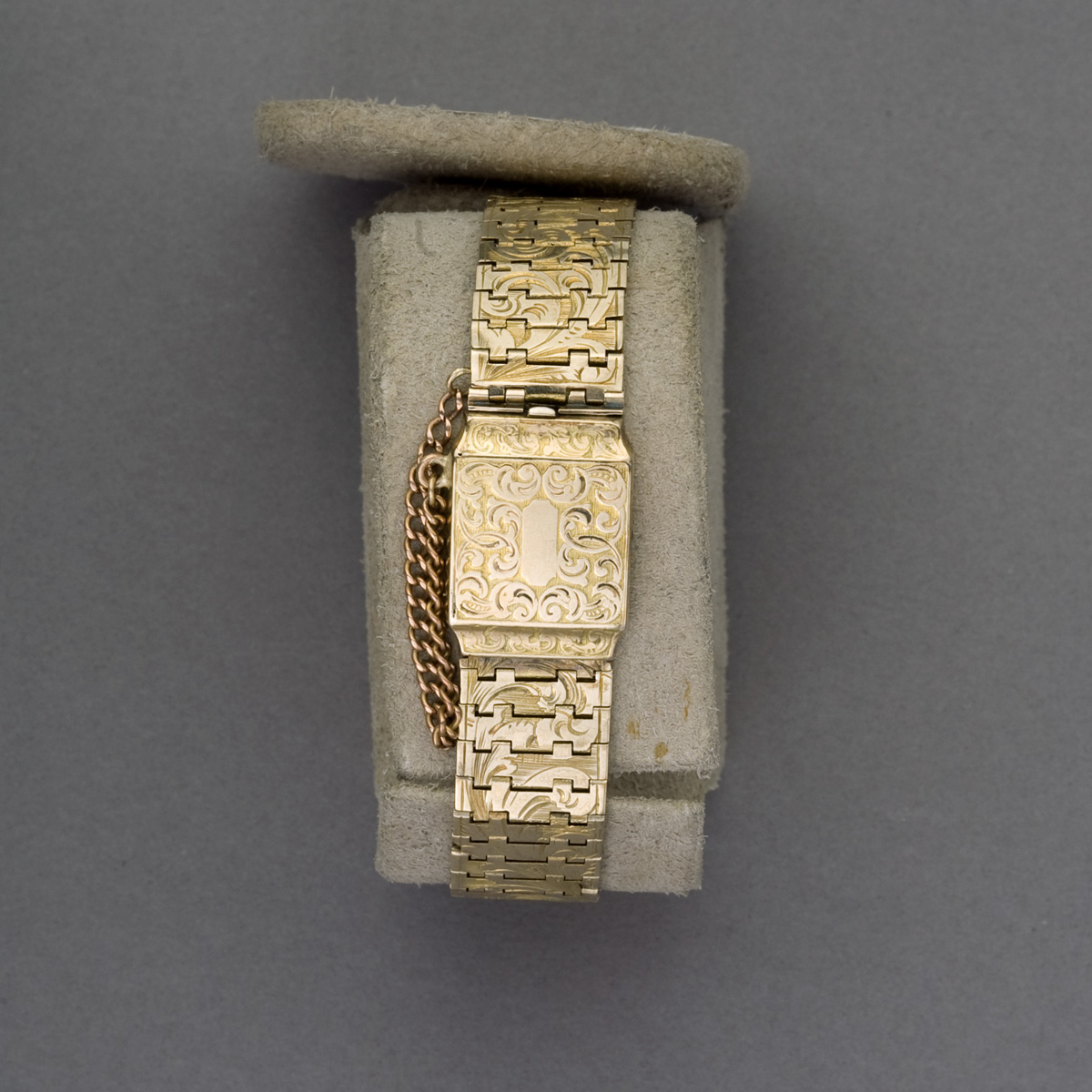 Appraisal: ANTIQUE GOLD BRACELET Dated engraved on the clasp and with