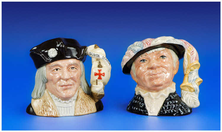 Appraisal: Royal Doulton Character Jugs in total Christopher Columbus limited edition