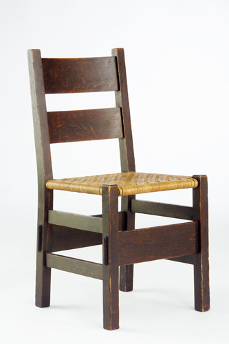 Appraisal: GUSTAV STICKLEY Early Thornden side chair no with two horizontal