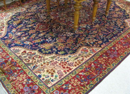 Appraisal: PERSIAN TABRIZ CARPET northwest Iran floral and central floral design