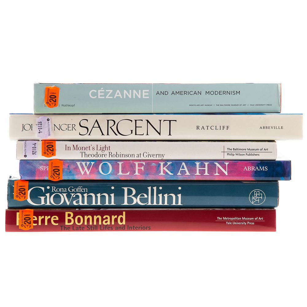 Appraisal: Six Hardback Volumes on Artists Titles include Giovanni Bellini Sargent