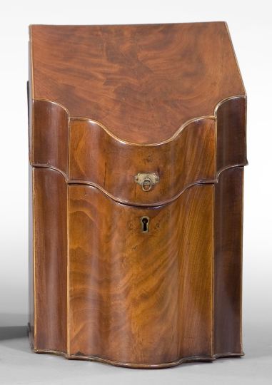 Appraisal: George III Mahogany Knife Box fourth quarter th century of