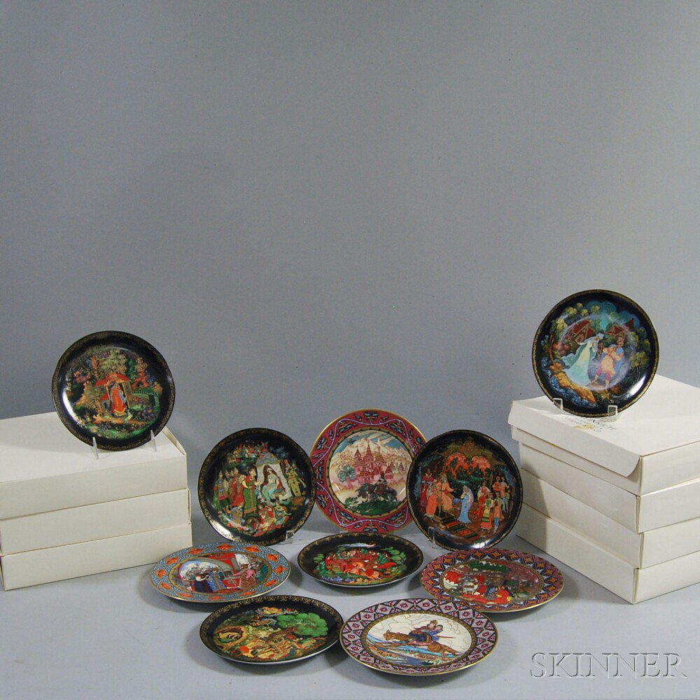 Appraisal: Ten Heinrich Villeroy Boch The Russian Fairy Tales Collectible Plates