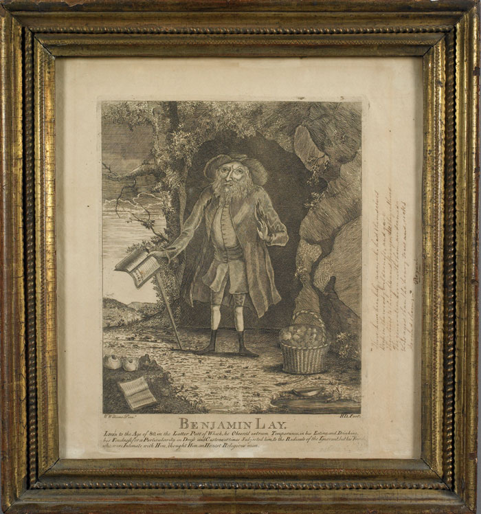 Appraisal: VERY RARE AMERICAN HISTORICAL PRINT OF THE HERMIT BENJAMIN LAY