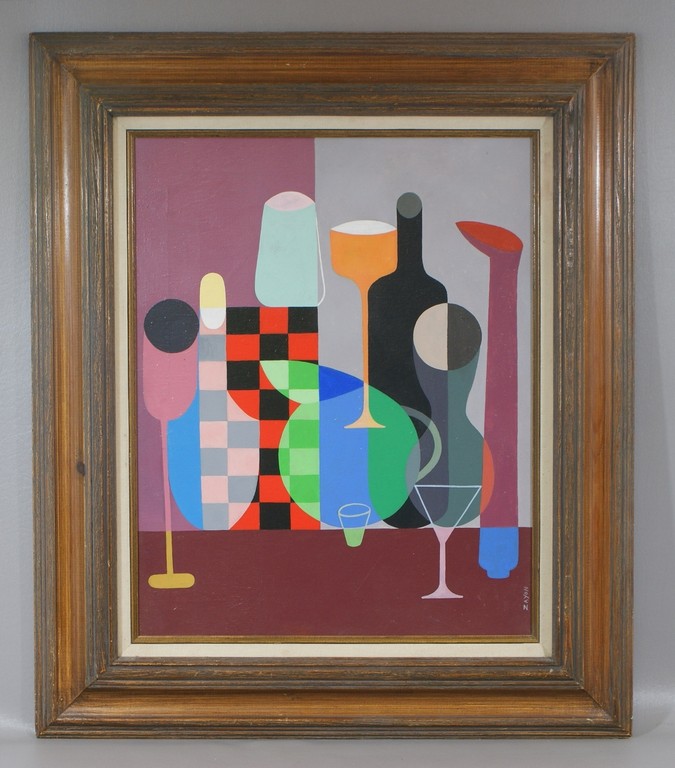 Appraisal: Seymour Zayon American b acrylic on canvas Still Life x