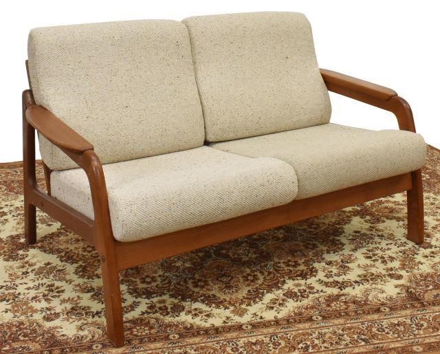 Appraisal: Danish mid-century modern two-seater loveseat sofa c s- s having