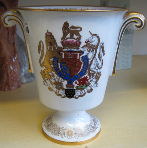 Appraisal: A Spode Royal Commemorative vase of two handled pedestal urn