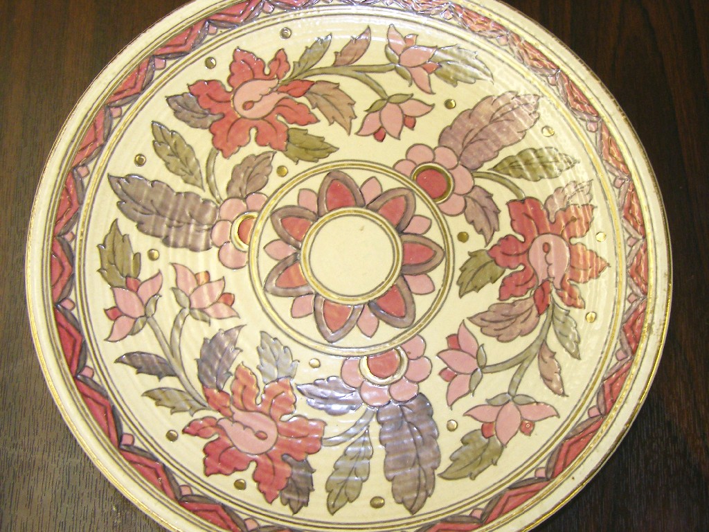 Appraisal: Charlotte Rhead Crown Ducal 'Ankara' wall plate pattern G diameter