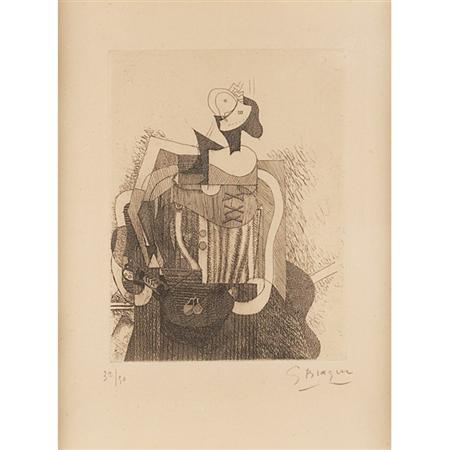 Appraisal: Georges Braque LA FEMME ASSISE Etching Estimate -