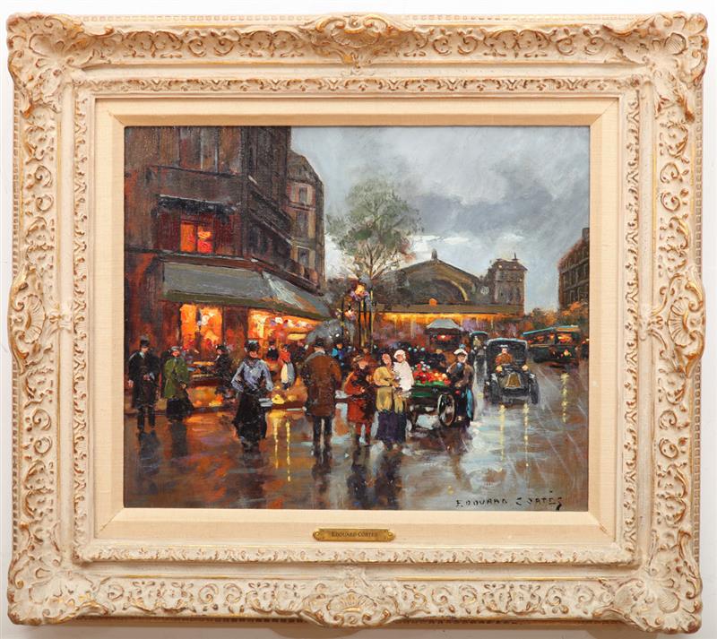 Appraisal: ATTRIBUTED TO EDOUARD CORTES GARE DE L'EST Oil on canvas