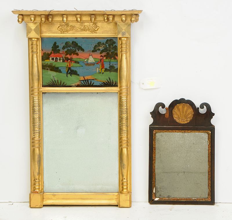 Appraisal: Queen Anne Federal glomis Mirrors two mirrors comprising British th