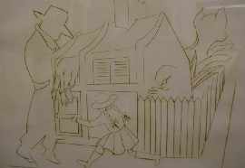 Appraisal: Charles Blackman born Running Home drypoint signed 'CHARLES BLACKMAN' lower