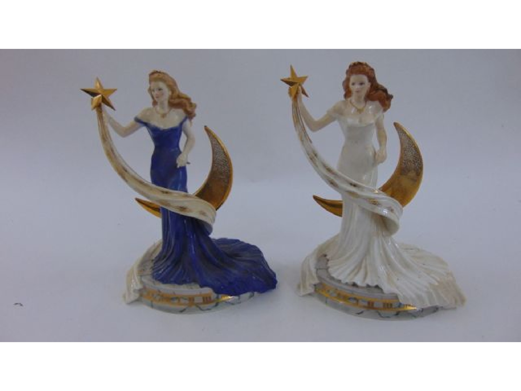 Appraisal: A pair of contemporary Worcester figures in celebration of the