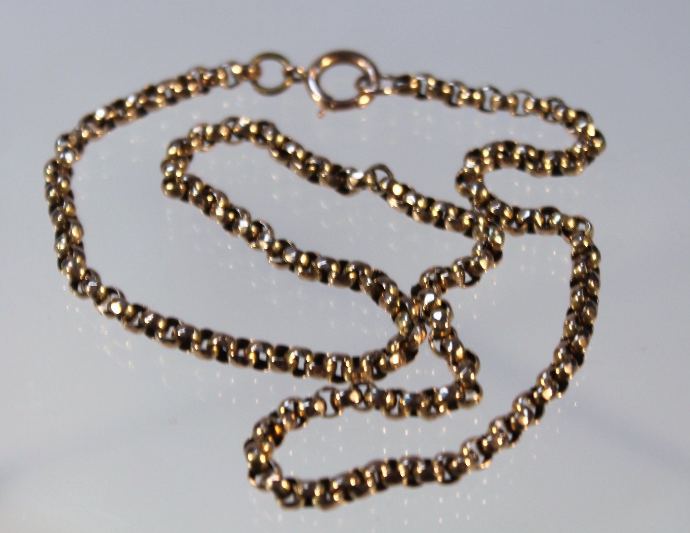 Appraisal: A belcher necklace yellow metal marked c cm long g