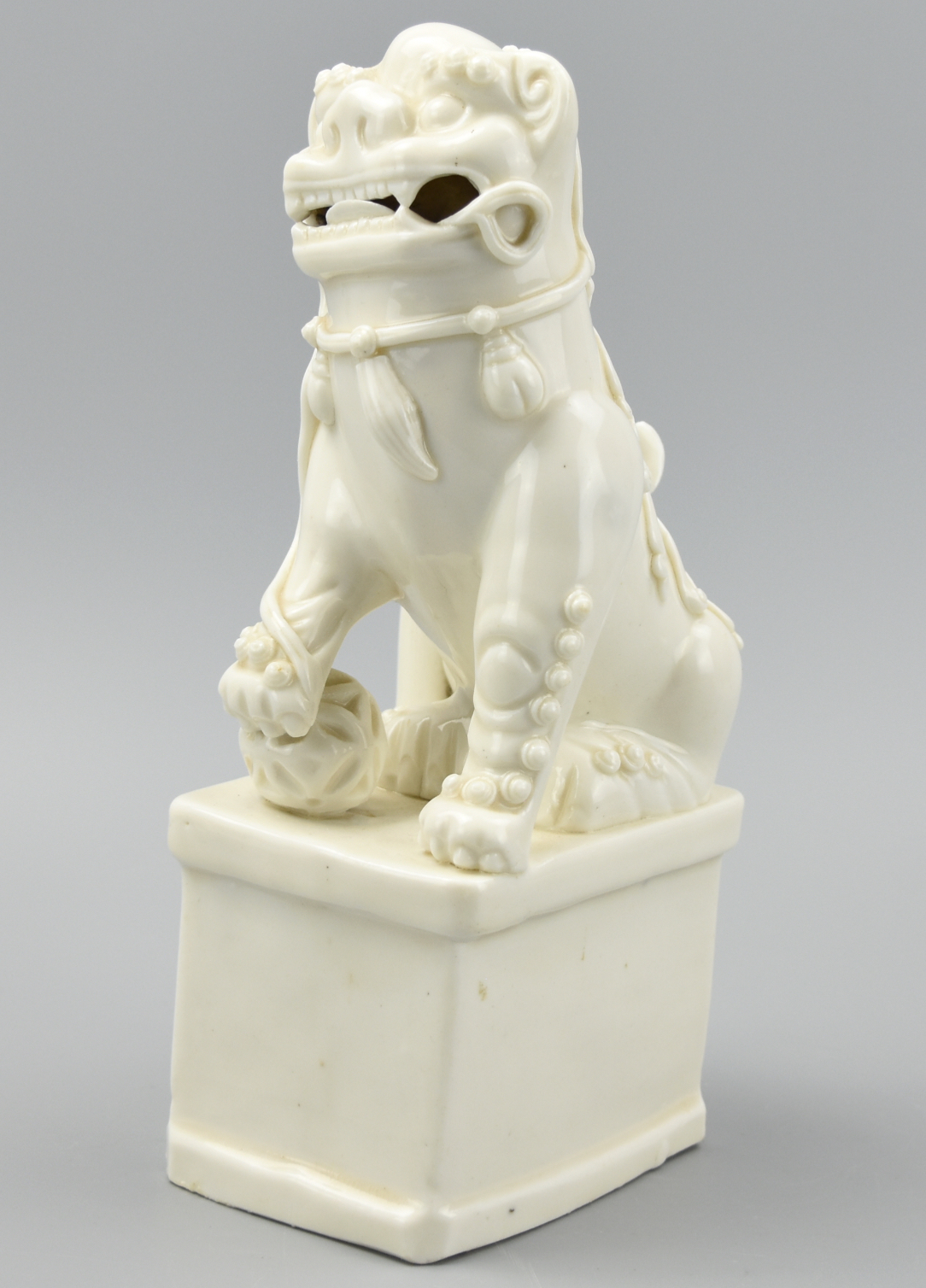 Appraisal: CHINESE DEHUA LION INCENSE BURNER KANGXI PERIOD A Kangxi Period