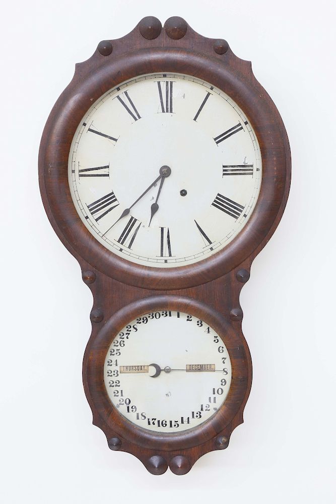 Appraisal: Seth Thomas Rosewood Calendar Clock circa Seth Thomas Rosewood Calendar