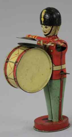 Appraisal: CHEIN PARADE DRUMMER Lithographed tin depicted in parade stance with