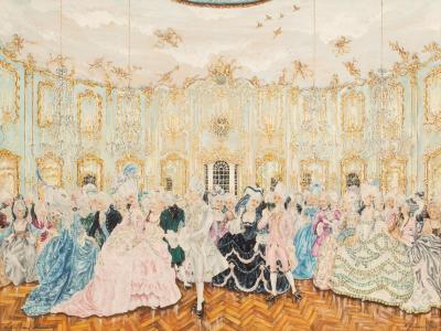 Appraisal: Anthony Besson - Le Beau Monde a ballroom scene signed