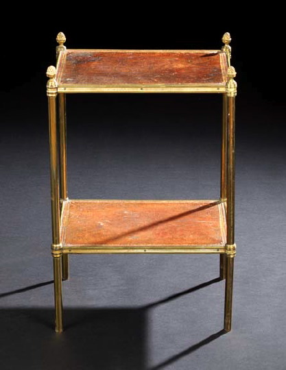 Appraisal: Louis XVI-Style Gilt-Metal Occasional Table early th century the rectangular