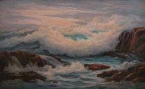 Appraisal: Helen Hamilton American - Seascape Oil on board a seascape