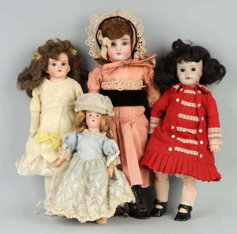 Appraisal: Lot of Antique Bisque Girl Dolls Description One incised for