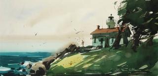 Appraisal: Watercolor R Tom Gilleon R Tom Gilleon American b Point