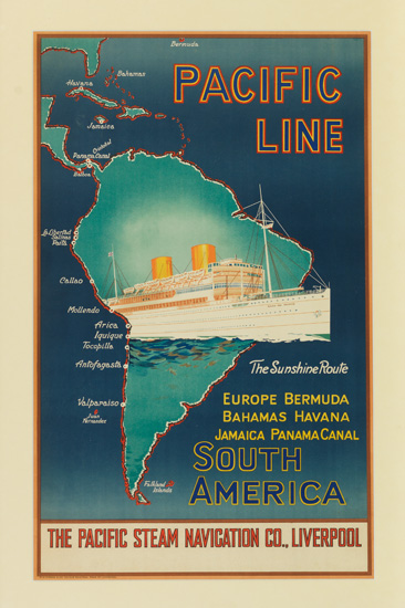 Appraisal: PACIFIC STEAM NAVIGATION CO Reina del Pacifico Pacific Line The