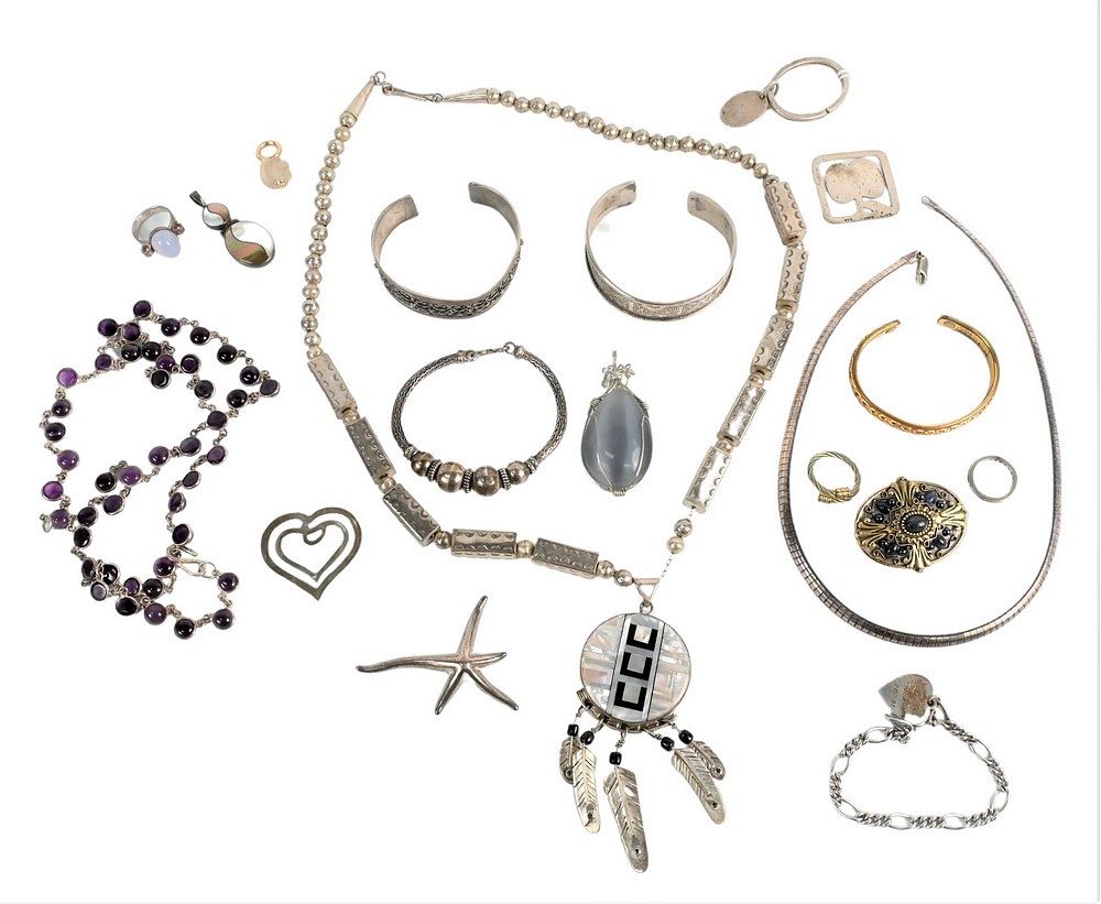 Appraisal: Group of Mostly Sterling Silver Jewelry to include a Tiffany