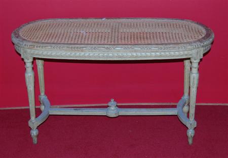 Appraisal: FRENCH LOUIS XVI STYLE OVERPAINTED WINDOW SEAT TH CENTURY the