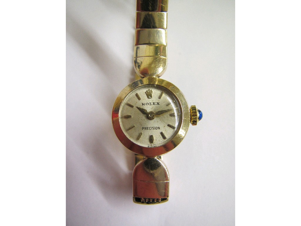 Appraisal: Ladies ct gold Rolex wrist watch circa with circular cream