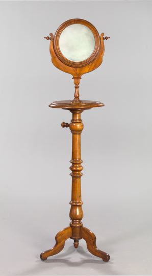 Appraisal: Edwardian Mahogany Shaving Stand early th century the circular looking