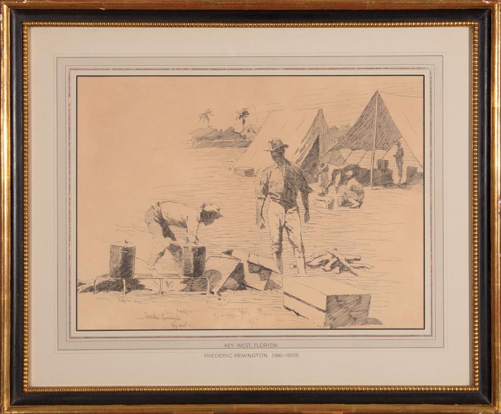 Appraisal: Frederic Sackrider Remington American - Key West Florida pen and