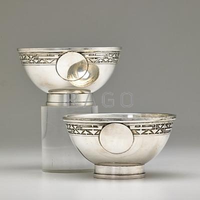 Appraisal: JARVIE Two sterling silver presentation bowls Chicago ca One stamped