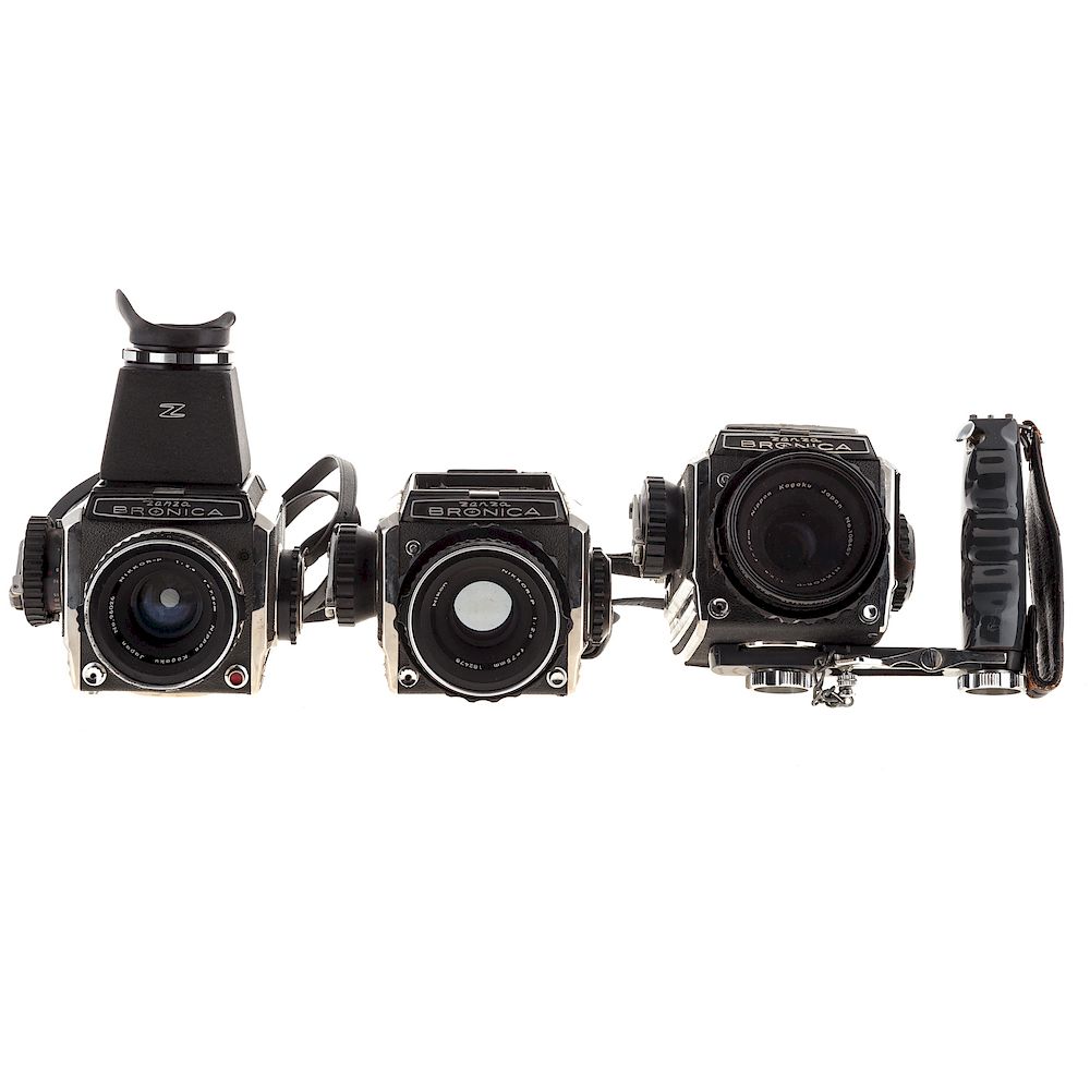 Appraisal: Three Zenza Bronica ETRSi Cameras each with NIKKOR lenses