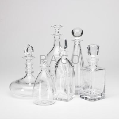 Appraisal: BACCARAT ETC Six glass or crystal decanters including two Baccarat