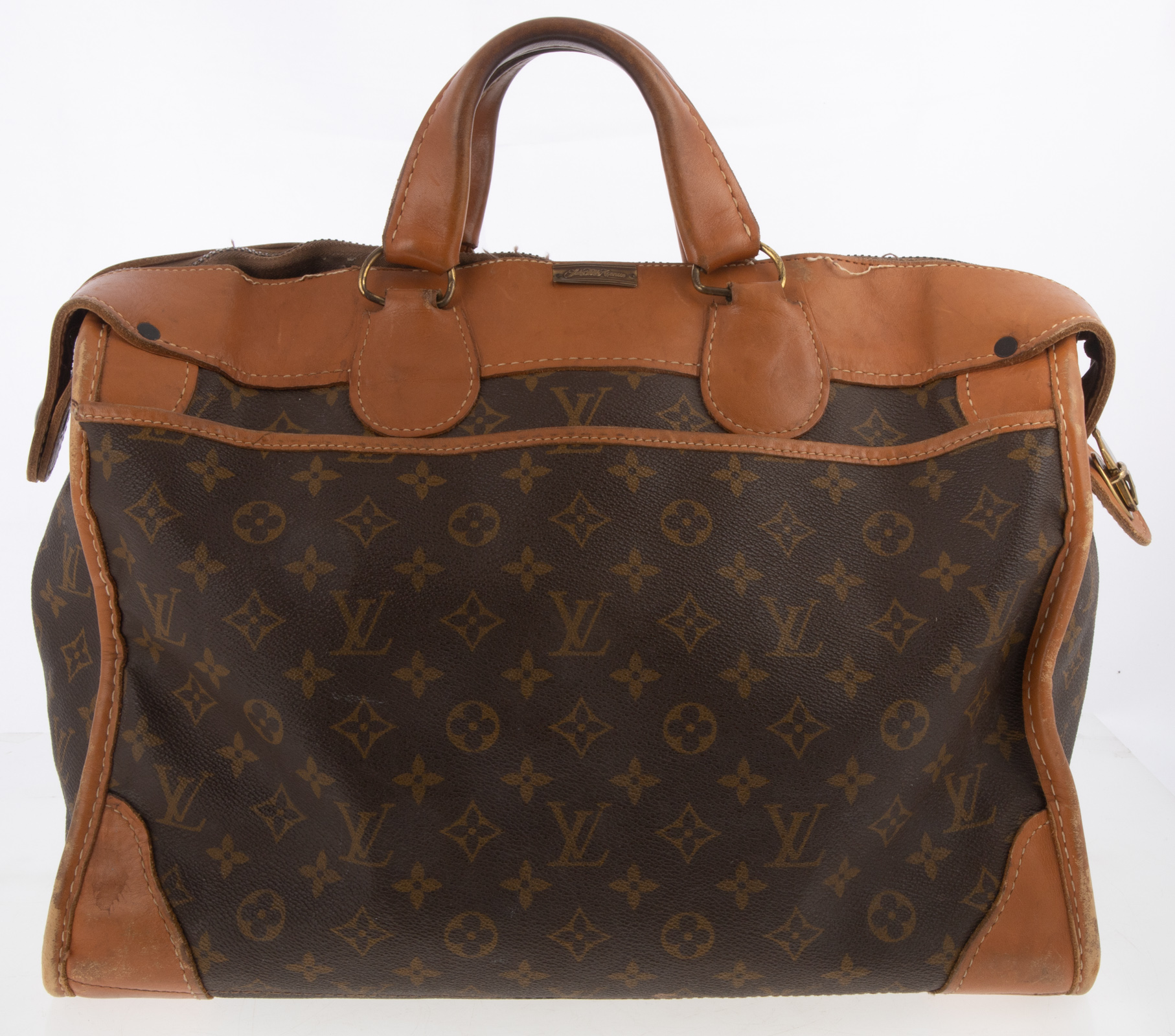 Appraisal: VINTAGE LOUIS VUITTON MONOGRAM CANVAS HANDBAG with Saks Fifth Avenue