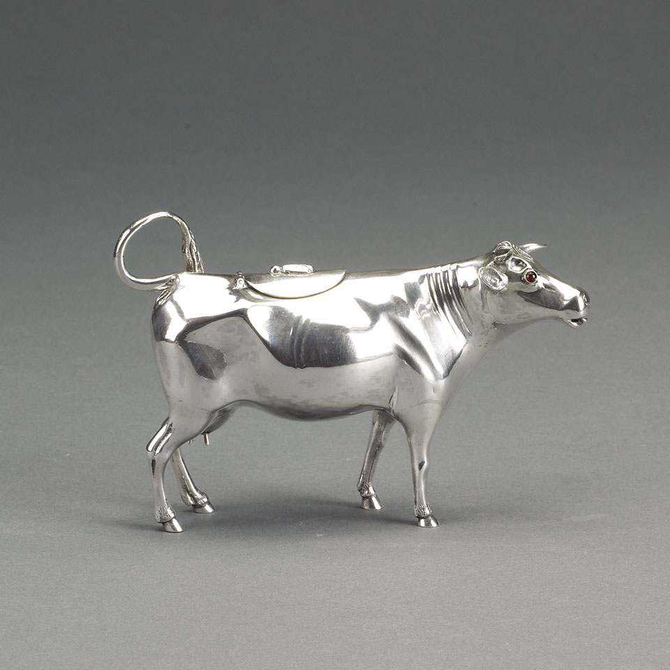 Appraisal: Dutch Silver Cow Creamer c length in cm oz g