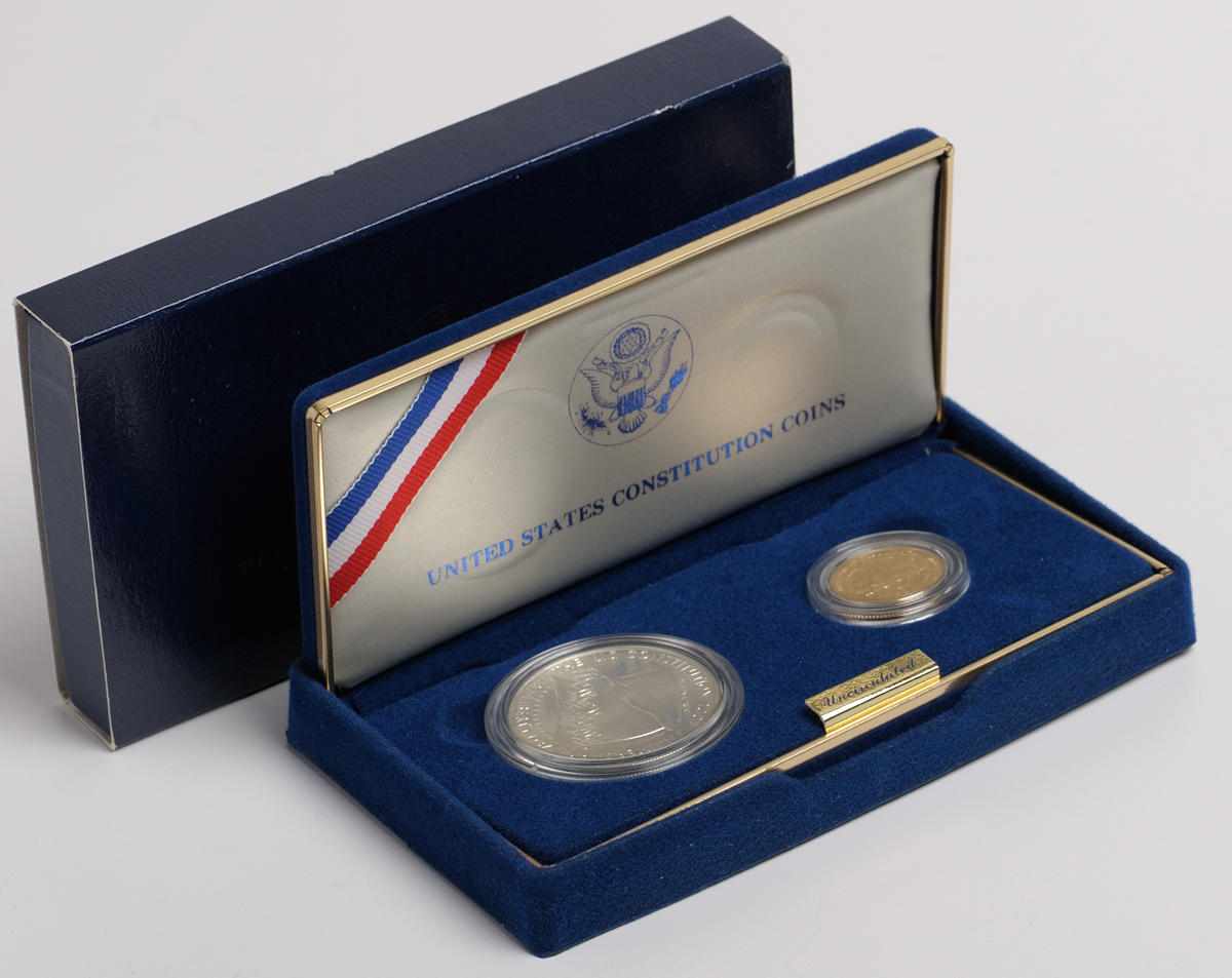 Appraisal: Constitution Piece Brilliant Uncirculated Sets Included are and coins in