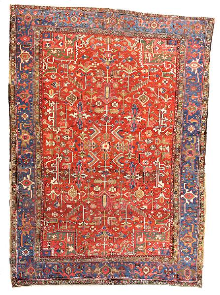 Appraisal: A Heriz carpet Northwest Persia circa size approximately ft in