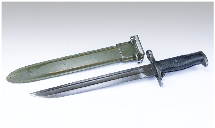 Appraisal: American Bayonet M Bayonet And Scabbard