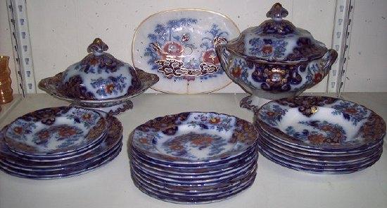 Appraisal: A Staffordshire pottery part dinner service decorated in the Imari